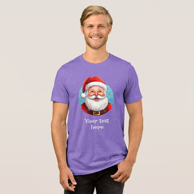 Jolly Santa Tri-Blend Shirt (Vorderseite voll)