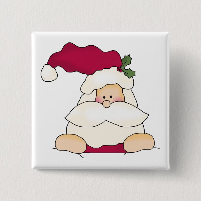 Jolly Santa Tshirts und Geschenke Button (Vorderseite)