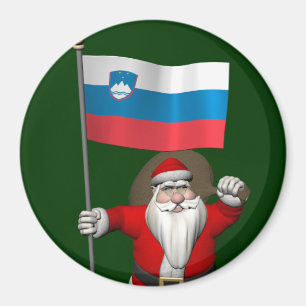 Jolly Santa Visiting Slowenien Magnet