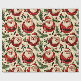 Jolly Santa's Festivals Ornaments Delight Geschenkpapier