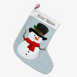 Jolly Snowman Design Christmas Strumpf Großer Weihnachtsstrumpf