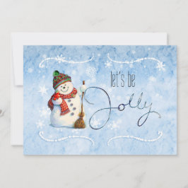 Jolly Snowman Holiday Party ID841 Einladung