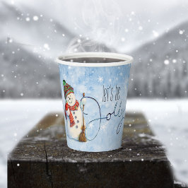 Jolly Snowman ID841 Pappbecher