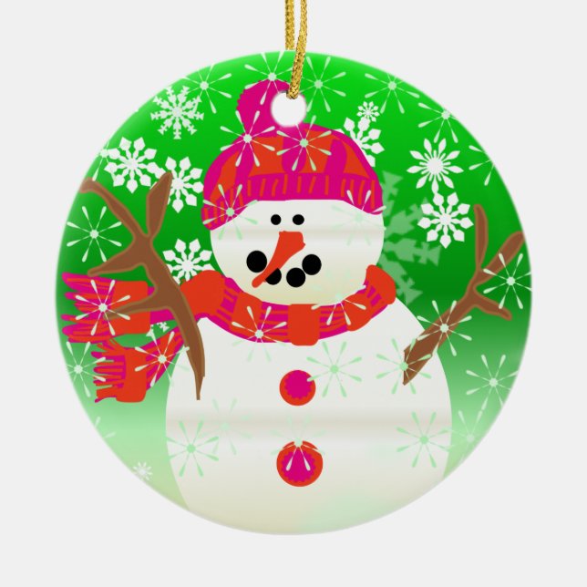 Jolly Snowman Keepake Ornament (Vorne)