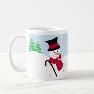 Jolly Snowman mit Sprichwort Tasse