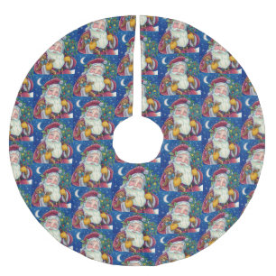 JOLLY ST NICK & TEDDYBAR, ALTE, SCHNELLE KRISTMAS POLYESTER WEIHNACHTSBAUMDECKE