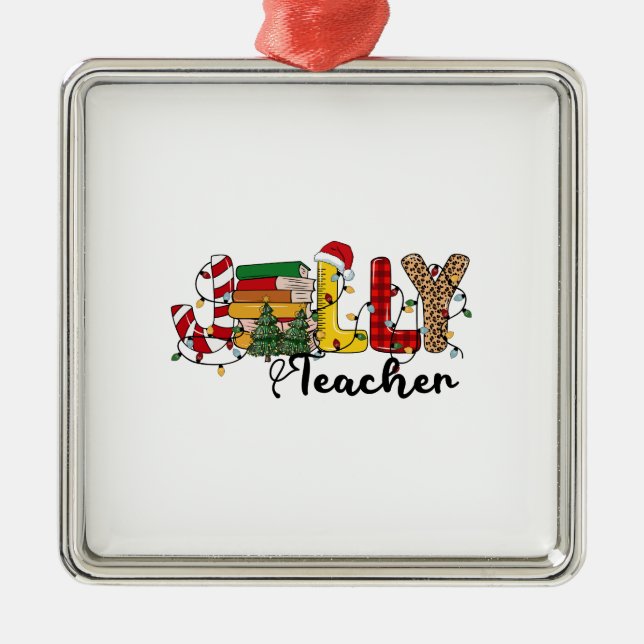 Jolly Teacher Ornament Aus Metall (Vorne)