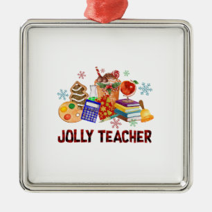 Jolly Teacher Ornament Aus Metall