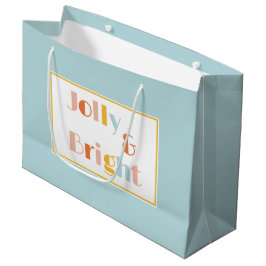 Jolly und Bright Solid Light Blue Christmas Große Geschenktüte
