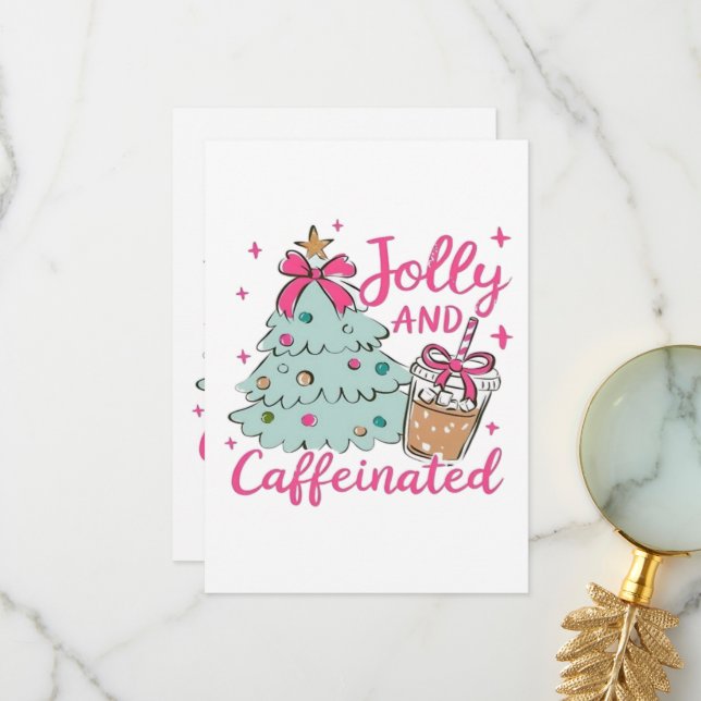 Jolly und Caffeinated Dankeskarte (Vorderseite/Rückseite Beispiel)