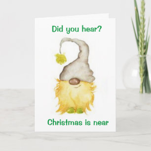 JOLLY UND SEHR FREUNDLICHES GNOME, NUR FÜR "SIE" FEIERTAGSKARTE