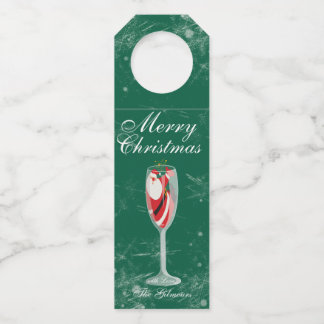 Jolly Weihnachten Gefallen mit Weihnachtsmann Wint Flaschenanhänger