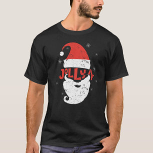 Jolly Weihnachtsmannmütze Beard Af Snowflakes Merr T-Shirt