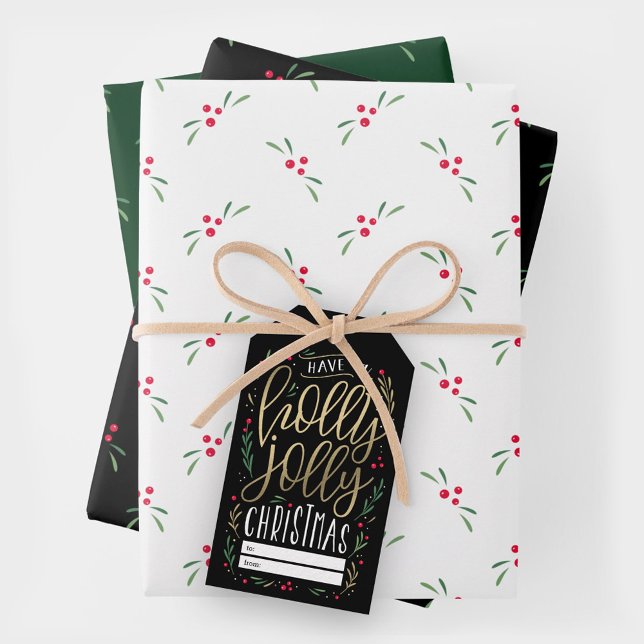 Jolly wünscht Weihnachtsgeschenke Wrapping Paper S Geschenkpapier Set (Von Creator hochgeladen)