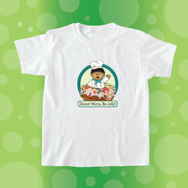 JollyKins Donut Worry Be Jolly (Green) T - Shirt (Von Creator hochgeladen)