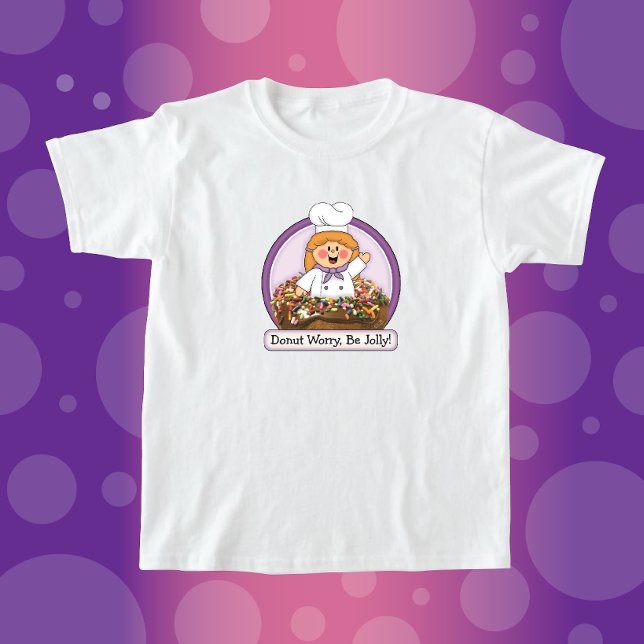 JollyKins Donut Worry Be Jolly (Lila) T - Shirt (Von Creator hochgeladen)
