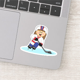 JollyKins Hockey Mädchen Aufkleber