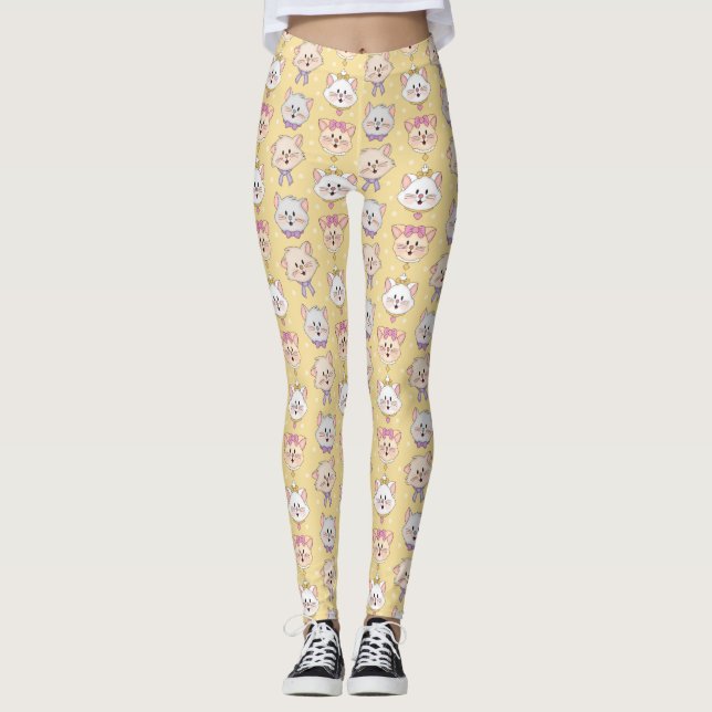 JollyKins Kittens Yellow Leggings (Vorderseite)