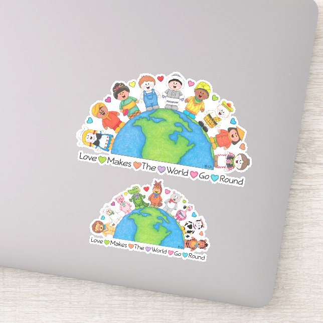 JollyKins Liebe macht die Welt zum Go-Runde (Set v Aufkleber (Detail)
