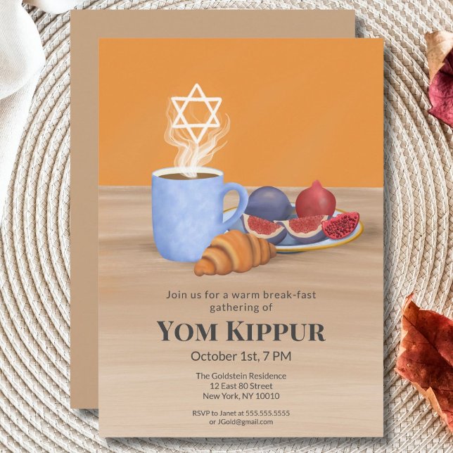 Jom Kippur Break-the-Fast: Kaffee, Granatäpfel Einladung (Von Creator hochgeladen)