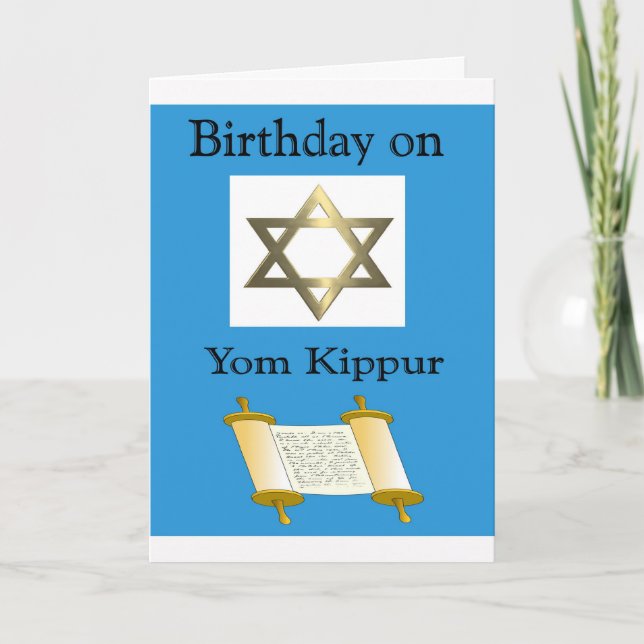 Jom Kippur Geburtstag Karte (Vorderseite)