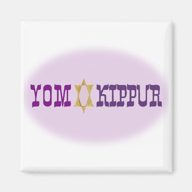 Jom Kippur & Star - Magnet (Vorne)