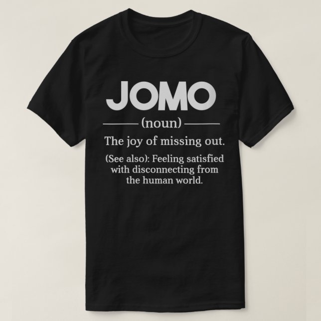 JOMO Die Freude am Vermissten Out VNeck T-Shirt (Design vorne)