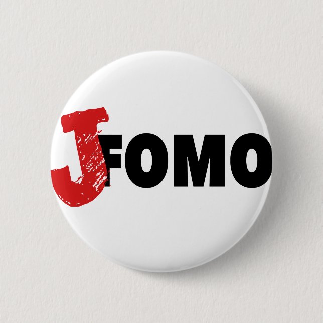 JOMO Freude am Verpassen langsames Leben schüchter Button (Vorderseite)
