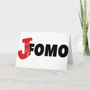 JOMO Freude am Verpassen langsames Leben schüchter Karte