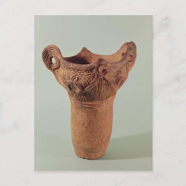 Jomon Vase aus der Provinz Kanto Postkarte (Vorderseite)