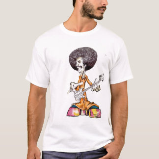 Jon Cade Animation redete Afro-Bass-Typ an T-Shirt