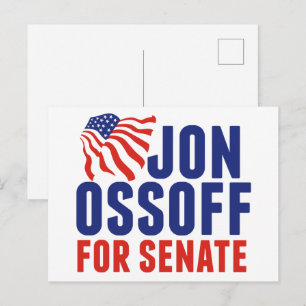 Jon Ossoff für den Senat 2026 Wahlen in Georgia Postkarte
