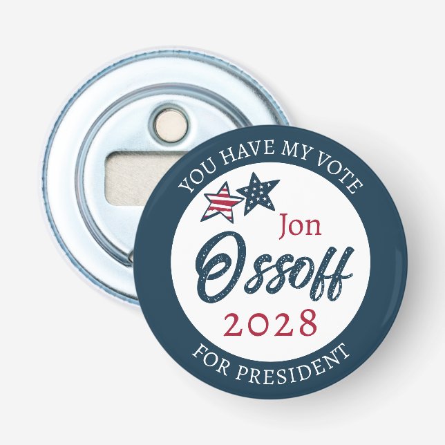 Jon Ossoff für Präsident 2028  Flaschenöffner (Vorderseite)