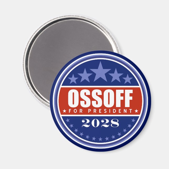Jon Ossoff für Präsident 2028 Magnet (Vorderseite/Rückseite)