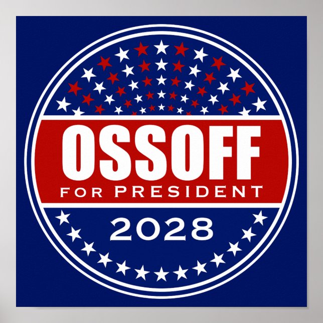 Jon Ossoff für Präsident 2028 Poster (Vorne)