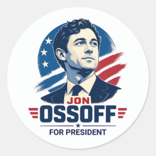 Jon Ossoff für Präsident 2028   Runder Aufkleber