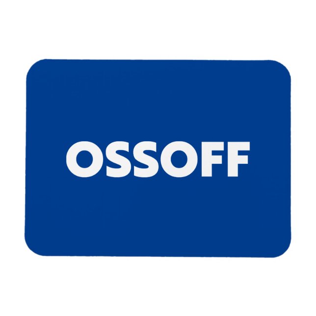 Jon Ossoff Georgia Senat Absturz blau weiß Magnet (Horizontal)