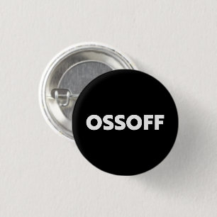 Jon Ossoff Georgia Senat Absturz Schwarz-weiß Button