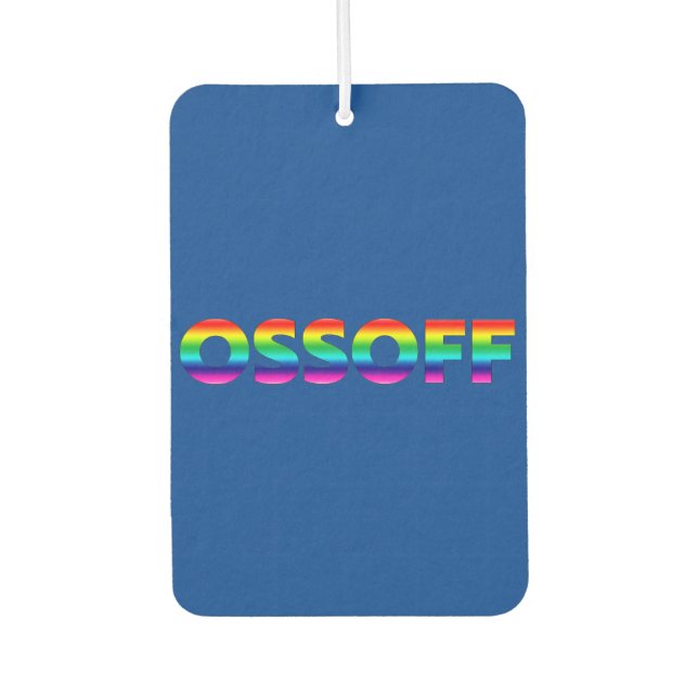 Jon Ossoff Georgia Senat Runoff Stolz blau Autolufterfrischer (Vorderseite)