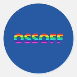 Jon Ossoff Georgia Senat Runoff Stolz blau Runder Aufkleber