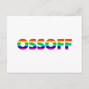 Jon Ossoff Georgia Senat Runoff Stolz lgbtq lgbt Postkarte