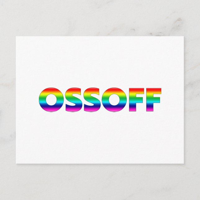 Jon Ossoff Georgia Senat Runoff Stolz lgbtq lgbt Postkarte (Vorderseite)