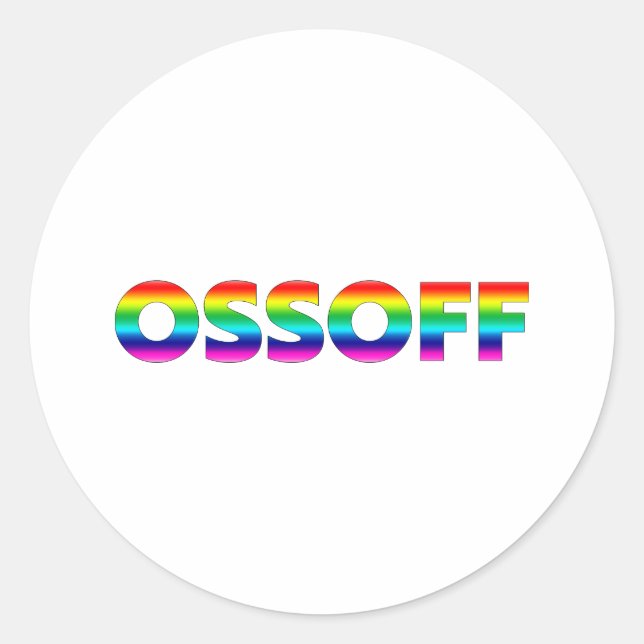 Jon Ossoff Georgia Senat Runoff Stolz lgbtq lgbt Runder Aufkleber (Vorderseite)