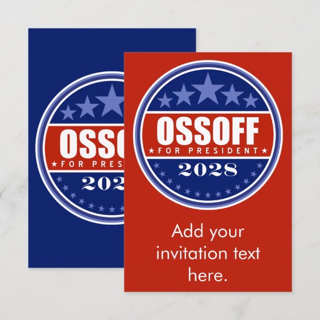 Jon Ossoff Präsident 2028 (Vorne/Hinten)