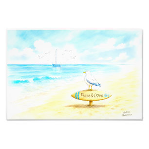 Jon Seagull - Frieden & Liebe Fotodruck