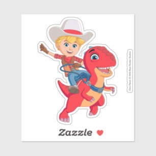 Jon und Blitz   Dino Ranch Aufkleber