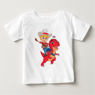 Jon und Blitz Dino Ranch Baby T-shirt