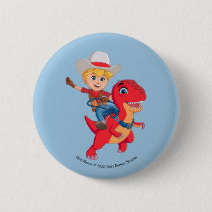 Jon und Blitz Dino Ranch Button