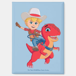 Jon und Blitz   Dino Ranch Magnet