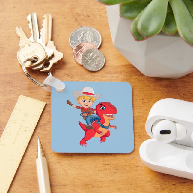 Jon und Blitz | Dino Ranch Schlüsselanhänger (Schreibtisch)